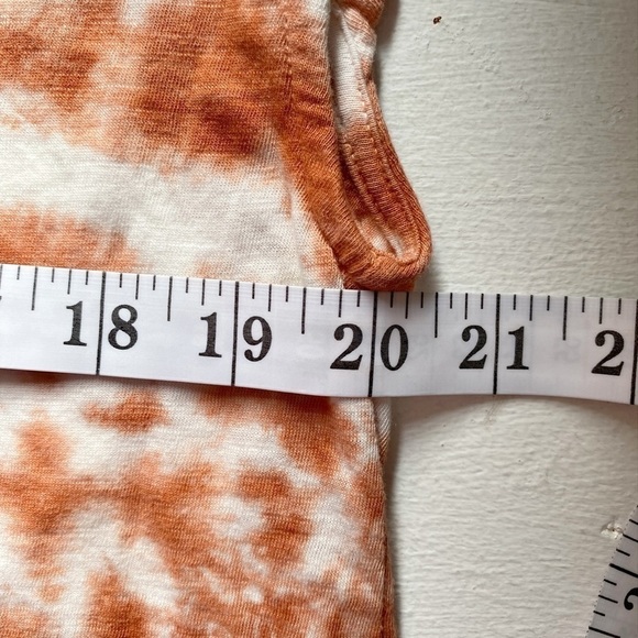 Wonderly Orange/Rust Tie Dye Cap Sleeve Top - Picture 7 of 9